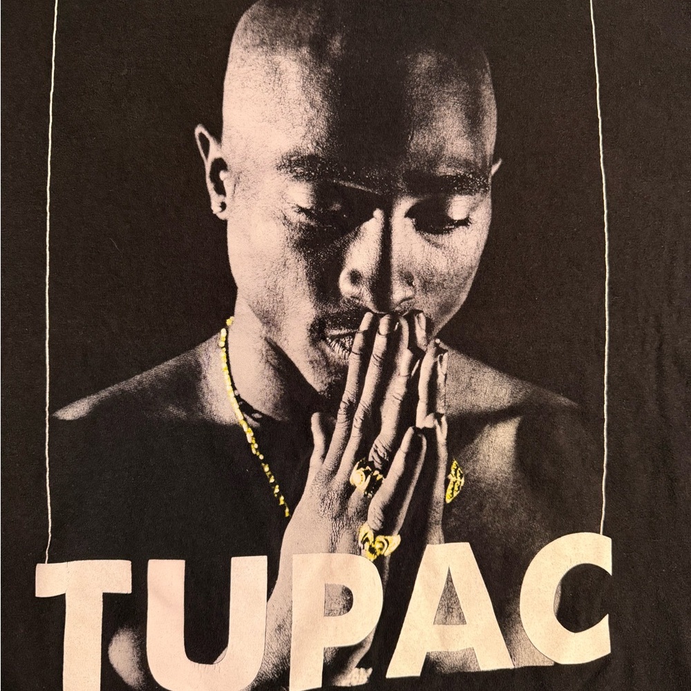 Authentic 2pac Black Memorial Tshirt 2xl Rap Tee Hip Hop